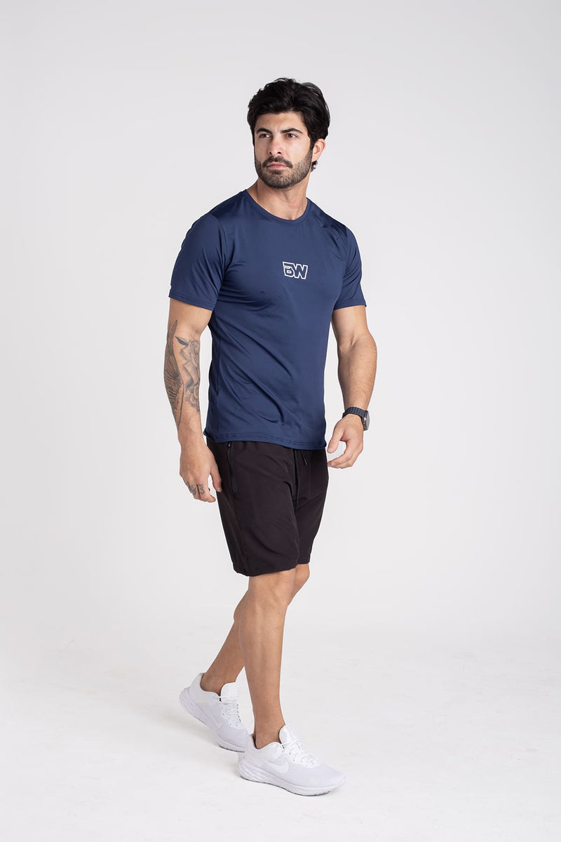 Camiseta Dry-Fit com Proteção UV - Azul