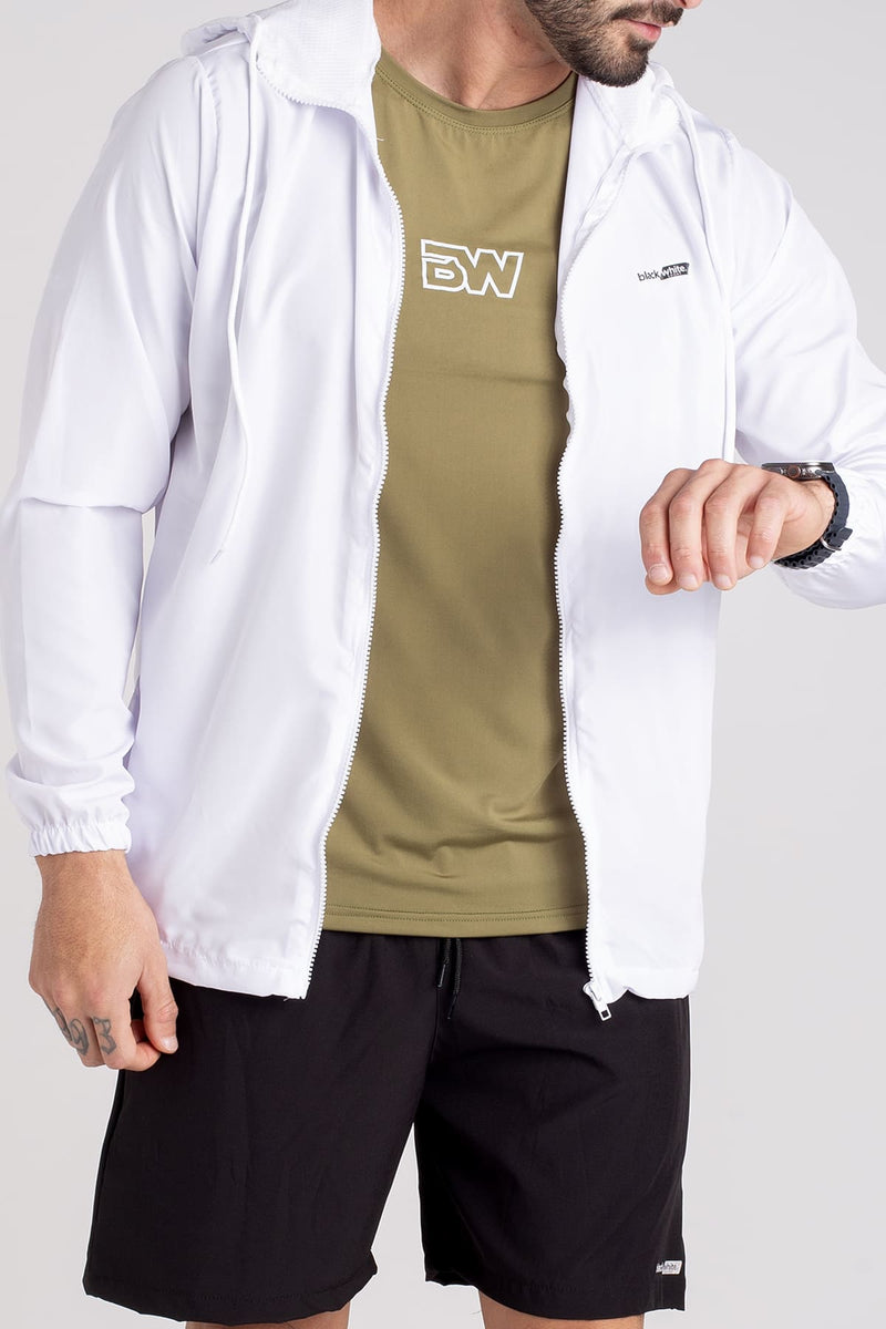 Jaqueta Corta Vento Black White Sport - Branco