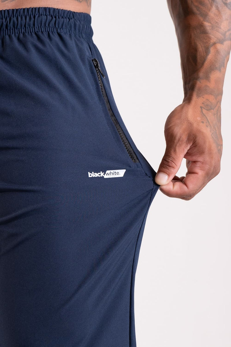 Calça Elast Fit Black White - Azul
